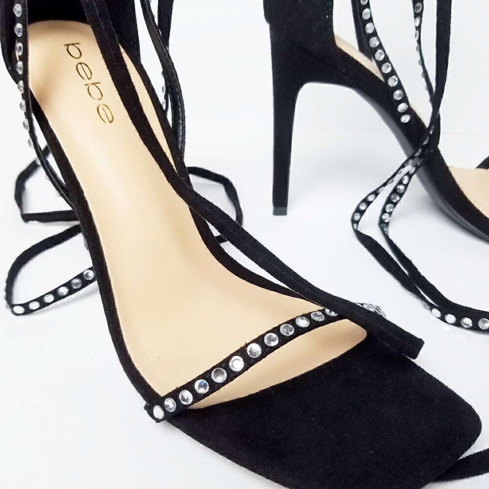 Sexy bebe Rhinestone Embellished size 9 Heels - Picture 3 of 12